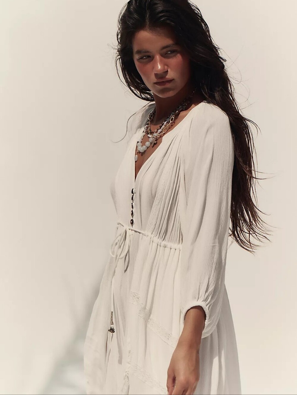Free People NWT Plenty of Love Maxi Dress In Ivory Size XS - Picture 3 of 9